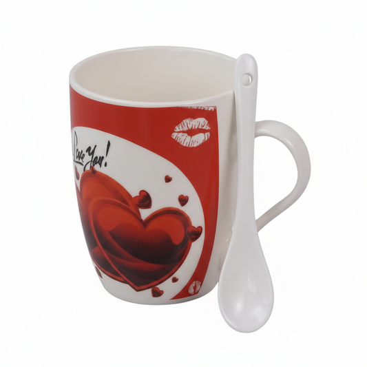 Gift Set Mug with Spoon – Ceramic Cup in Decorative Box