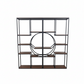 MFurn Modern Geometric Dual-Tower Bookshelf & Room Divider