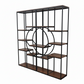 MFurn Modern Geometric Dual-Tower Bookshelf & Room Divider