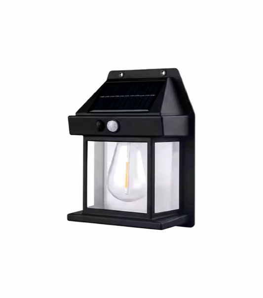 Solar Waterproof Outdoor Single Light Wall Lamp With Sensor