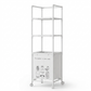 MHome 3-Tier Laundry Hamper Rack - Stainless Steel Storage with Dirty Clothes Basket, Suitable for Bathroom Toiletries, Compact Organizer for Bathroom or Laundry Room