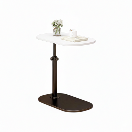 MFurn Adjustable C-Shaped Side Table with 360° Swivel Top