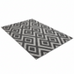 MHome Black & Grey Monochrome Diamond Geometric Area Rug – 150 × 200 cm