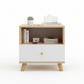 MHome Modern Single-Drawer Nightstand – Scandinavian Minimalist Design