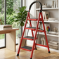 4-Step Foldable Step Ladder Red