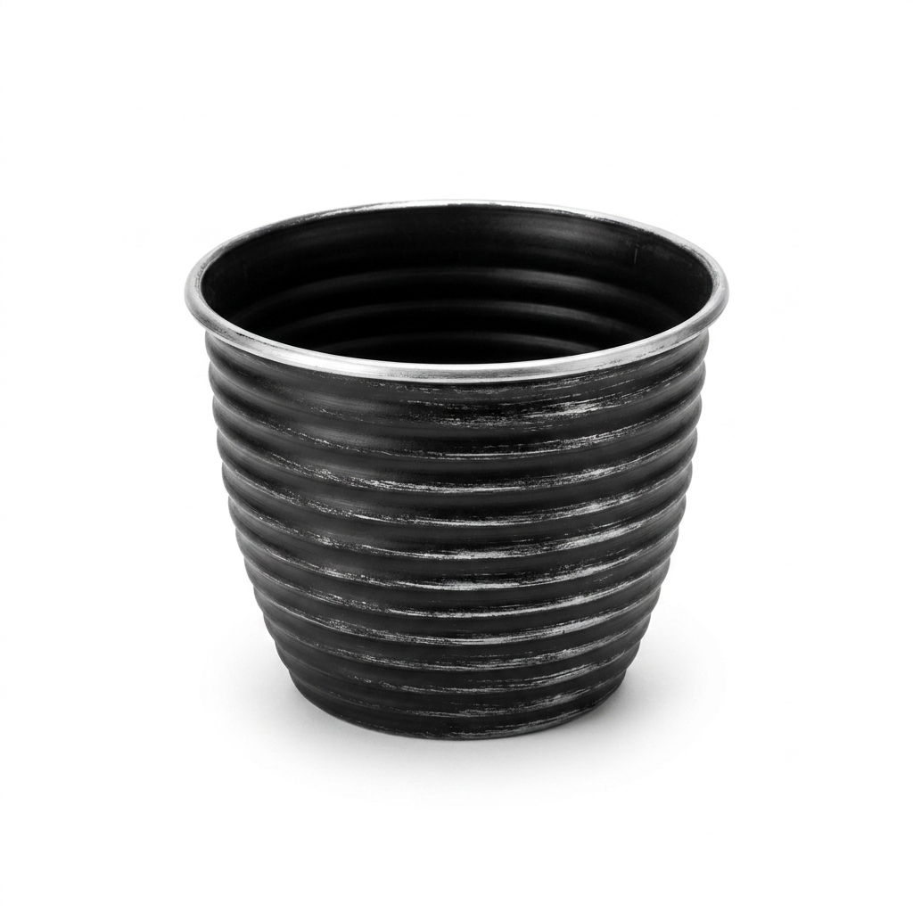 Elegant Ribbed Planter PVC Plastic