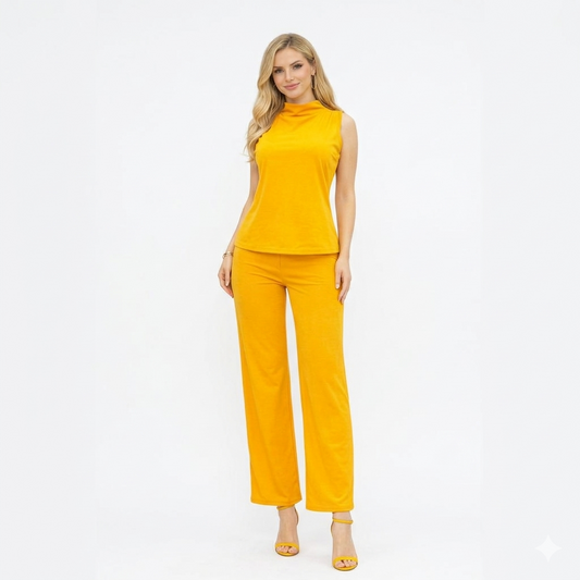 Women’s 2 Piece Wide Leg Pants Set Sleeveless Summer Outfit