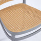 MFurn Classic Stackable Plastic Rattan Dining Chair – Natural Handwoven Cane Seat & Backrest
