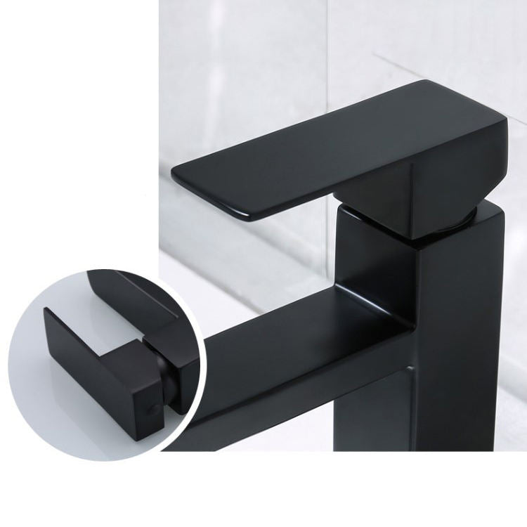 MHome Matt Black Single Handle Bathroom Faucet – Stainless Steel Basin Mixer Tap