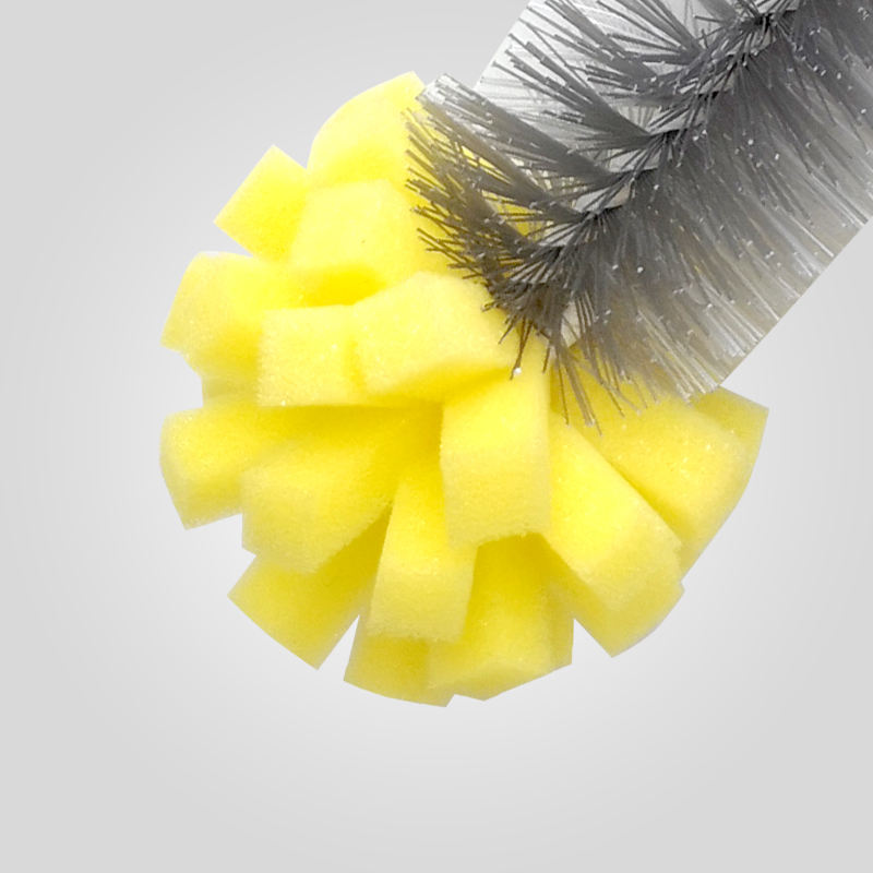 LiAo Long Handle Baby Bottle Cleaning Brush with Sponge