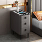MFurn Smart Wireless Charging Bedside Table With LED Lights - Narrow