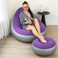 MHome Inflatable Lounge Chair for Adults with Foot Stool – Folding Portable Lazy Sofa