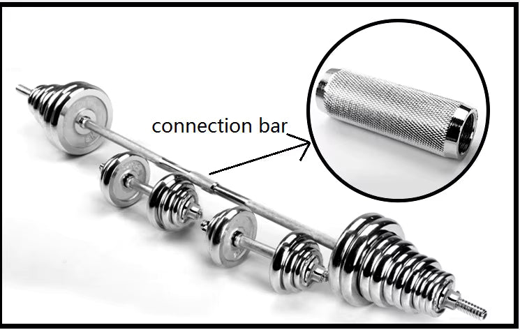 ProSportz 50kg Adjustable Dumbbell & Barbell Set – Iron Plates with Rubber-Coated Bars | Home Gym Strength Training Kit