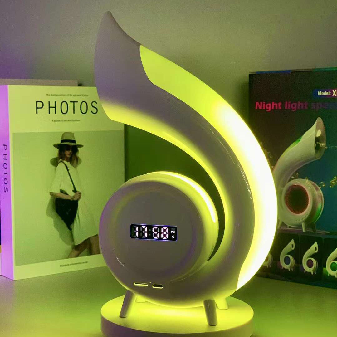 MTech Wireless Bluetooth Speaker with LED Lamp, Alarm Clock & RGB Lights