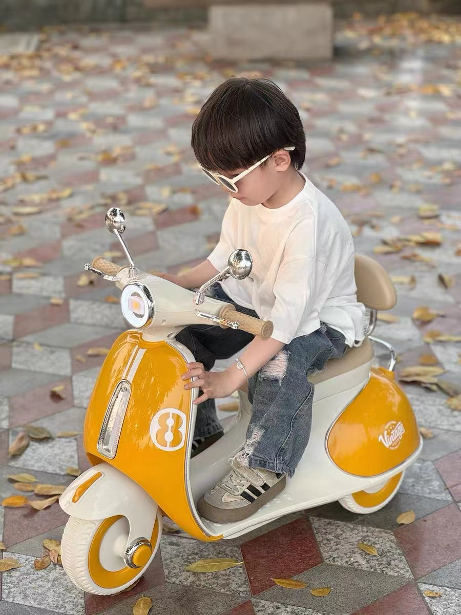 Kids Simulation Electric Motorbike | LED Headlight | Music & Stories | One-Button Start