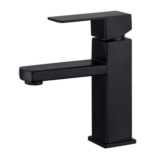 MHome Matt Black Single Handle Bathroom Faucet – Stainless Steel Basin Mixer Tap