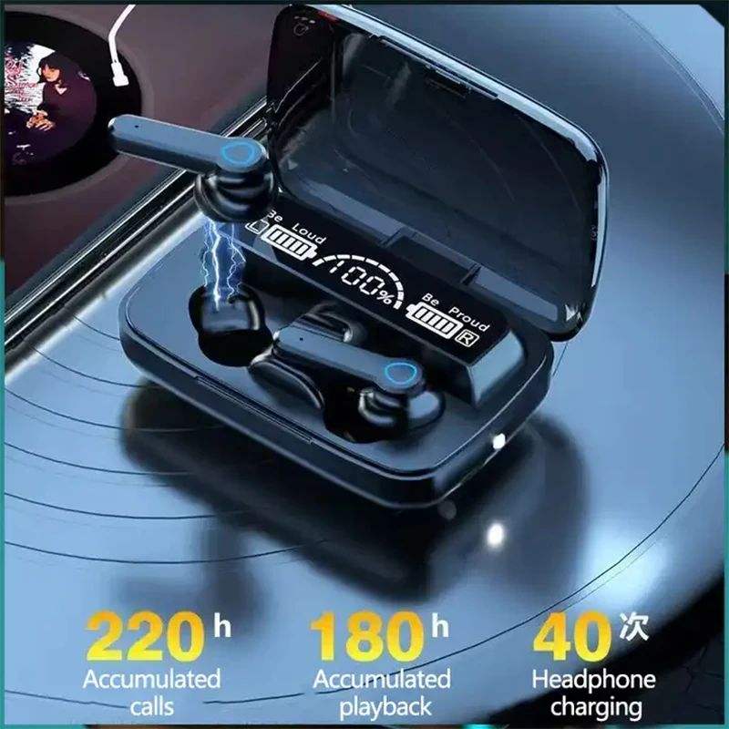 M19 TWS Wireless Bluetooth Earbuds With LED Display Charging Case