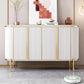MFurn White & Gold Console Table – Modern Luxury Storage Cabinet