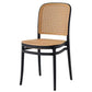 MFurn Classic Stackable Plastic Rattan Dining Chair – Natural Handwoven Cane Seat & Backrest