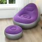 MHome Inflatable Lounge Chair for Adults with Foot Stool – Folding Portable Lazy Sofa