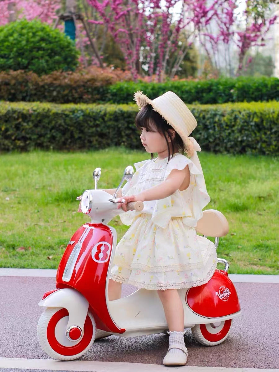 Kids Simulation Electric Motorbike | LED Headlight | Music & Stories | One-Button Start