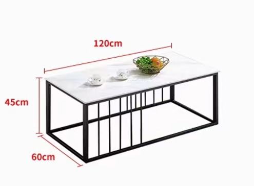 MFurn Sintered Stone Top Coffee Table – Rectangular Modern Living Room Table