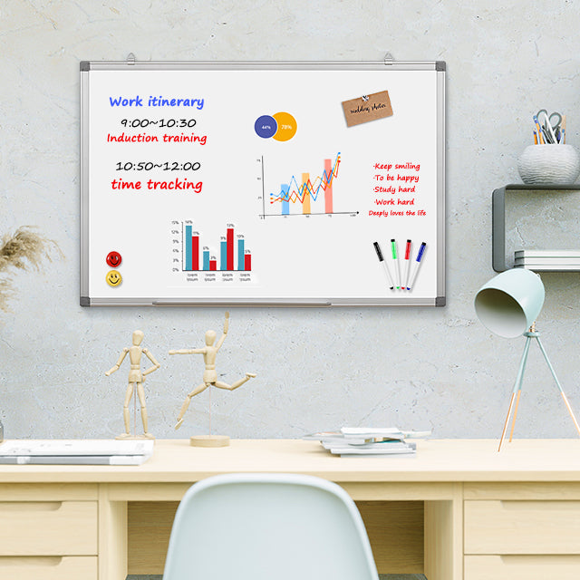 Magnetic Aluminium Frame Whiteboard - Various Sizes