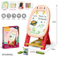 Kids Adjustable Easel Vertical Double-Sided Kids Magnetic Drawing Board With Shelf – 46-Piece Art Set