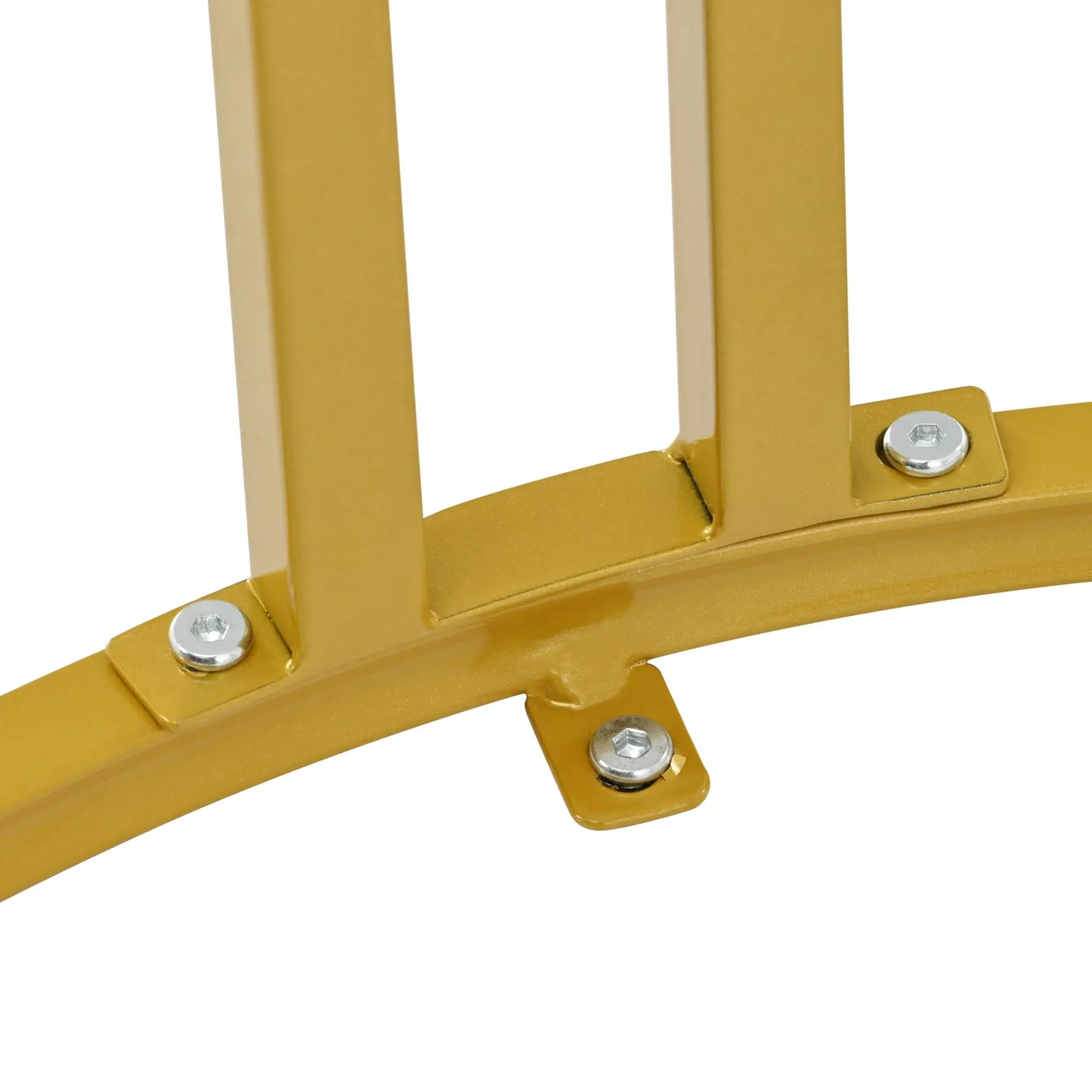 MFURN Set of 2 Nesting Modern Coffee Tables – Gold Metal Frame & Spacious Marble-Effect Surface