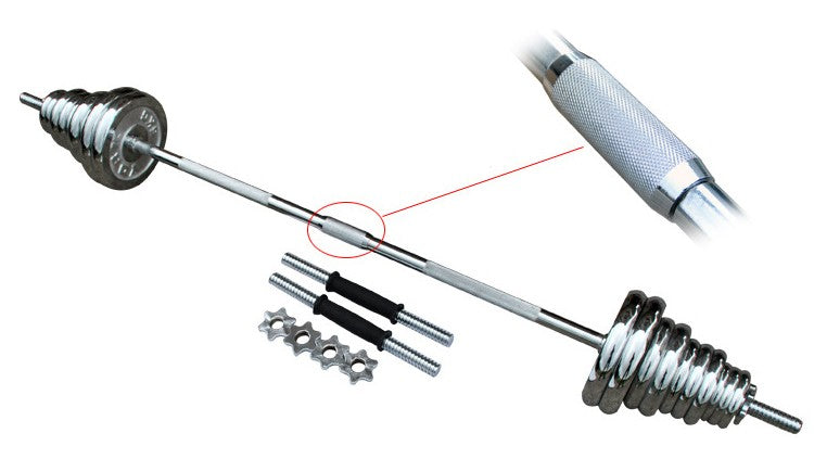 ProSportz 50kg Adjustable Dumbbell & Barbell Set – Iron Plates with Rubber-Coated Bars | Home Gym Strength Training Kit