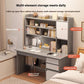 MFurn Modern Rectangular Desk with Hutch, Drawers & Cabinet Compartments