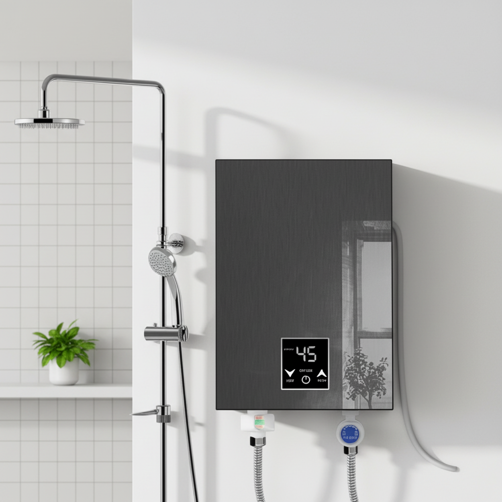 5500W Instant Electric Water Heater LED Display IPX4 Wall Mounted
