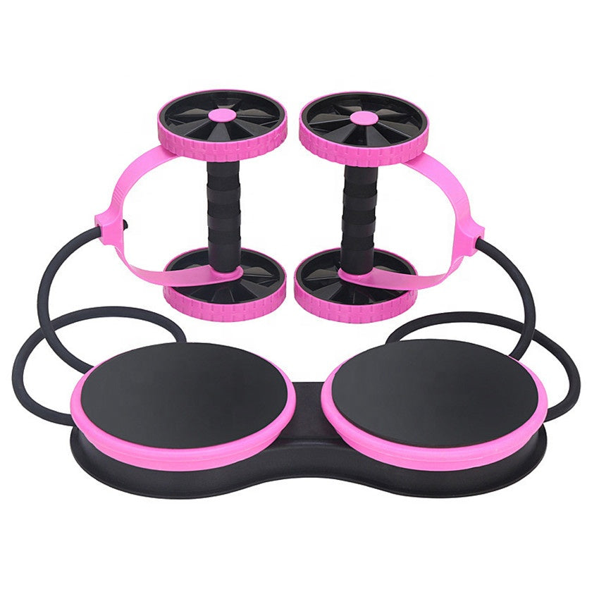 Pro-sportz Multifunction Ab Roller with Resistance Bands & Twist Board Base
