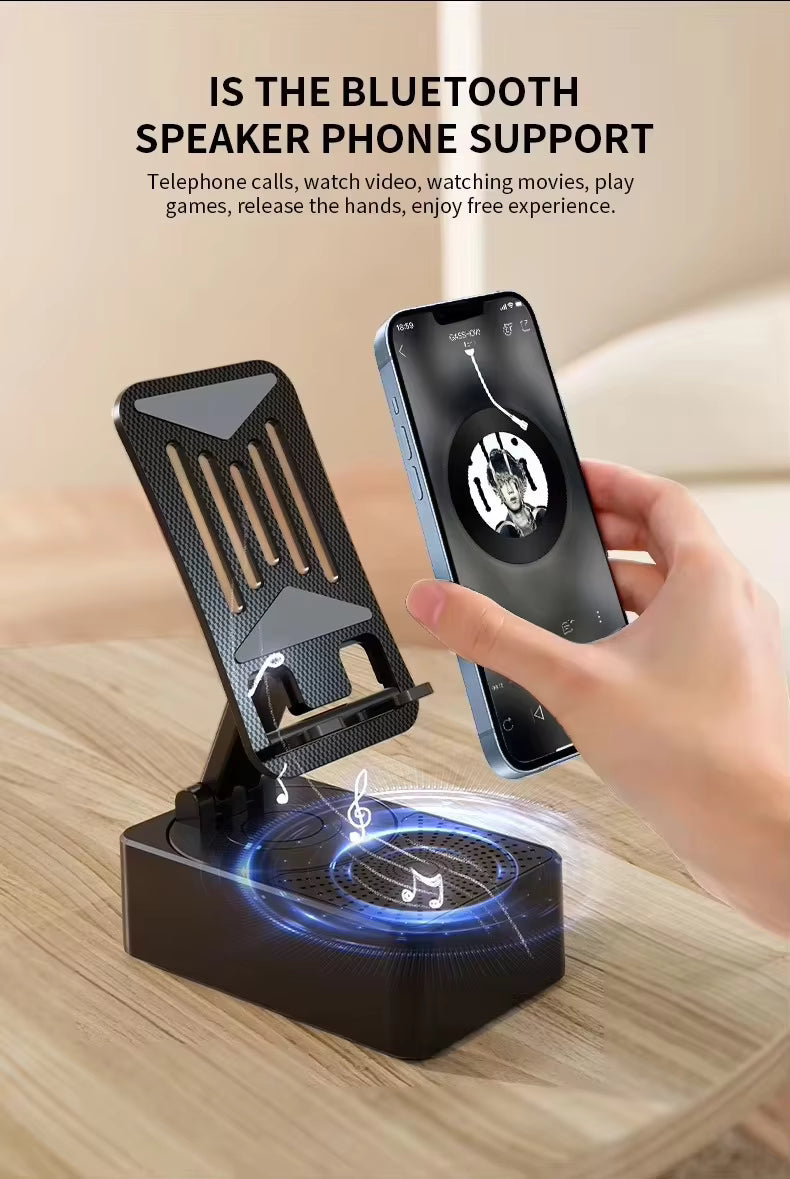 3-in-1 Phone Stand with Bluetooth Speaker & Power Bank