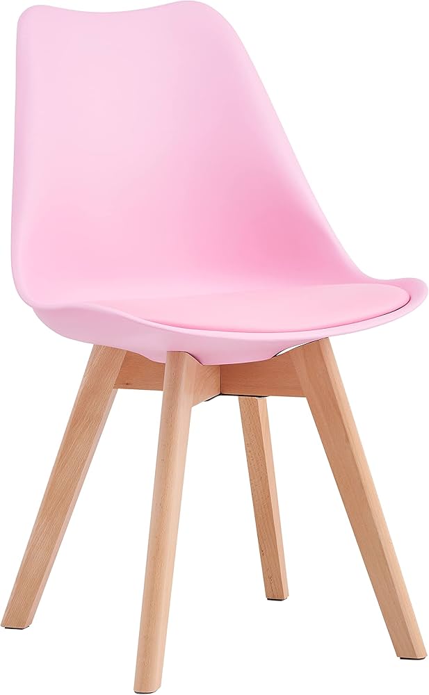 MFurn Modern Glass Table 4pc Mid Century Tulip Style Padded Chairs Various Options