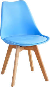 MFurn Modern Glass Table 4pc Mid Century Tulip Style Padded Chairs Various Options