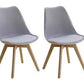 MFurn Modern Glass Table 4pc Mid Century Tulip Style Padded Chairs Various Options