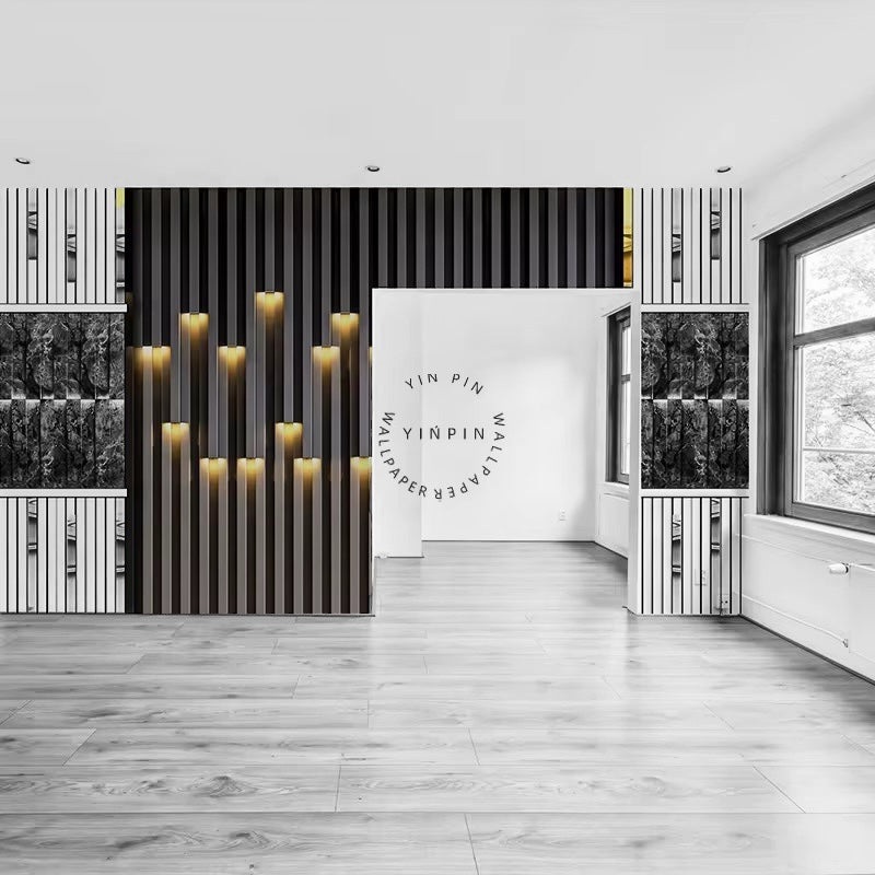 MHOME 3D Modern WPC Wall Panels With LED Lights