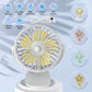 Portable USB Rechargeable Mini Cooling Fan Clip On/Desktop/Wall Mount LED Light