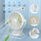 Portable USB Rechargeable Mini Cooling Fan Clip On/Desktop/Wall Mount LED Light
