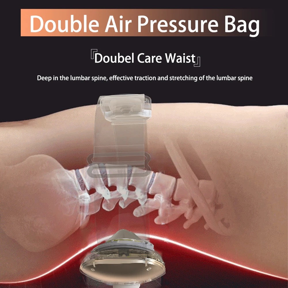 Relieve pain with the Electric Low Back EMS Pulse Massage: Lumbar Traction, Hot Compress, Vibration, Air Pressure. Multifunction-PreOrder Sales Now Available!