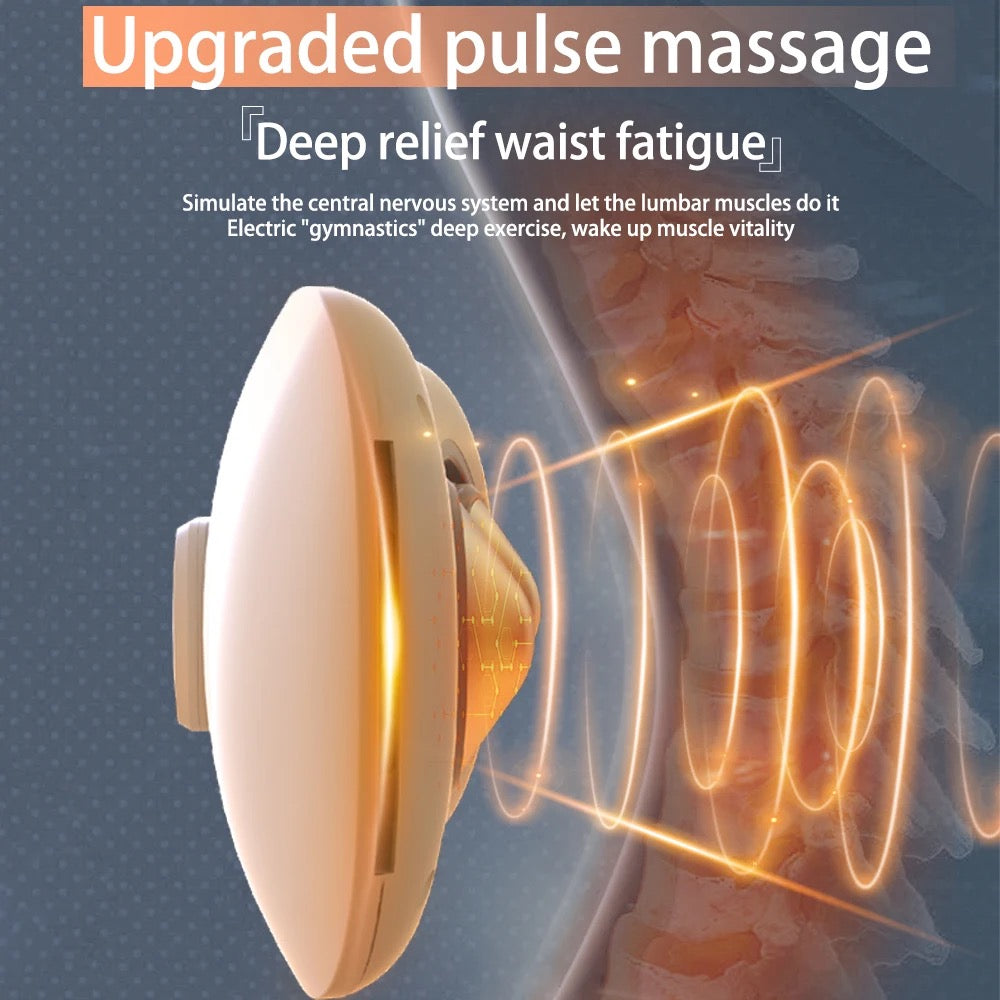 Relieve pain with the Electric Low Back EMS Pulse Massage: Lumbar Traction, Hot Compress, Vibration, Air Pressure. Multifunction-PreOrder Sales Now Available!