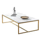 MFURN 
Modern Living Room coffe table Rectangle Coffee Table with Faux Marble Tabletop, Modern Sofa Side Table with Stainless Steel Frame for Living Room-Various Colours