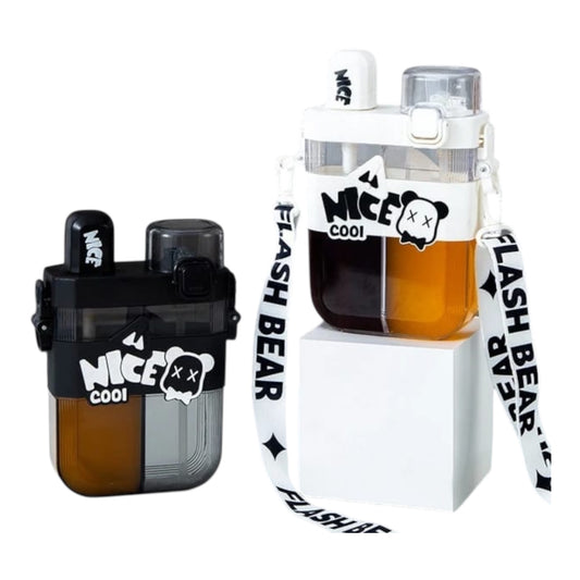 Mkids Double-Compartment Children’s Water Bottle – 620ml with Strap