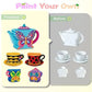 Tea Set for Little Girls,15Pcs Paint Your Own Ceramic Tea Party Pretend