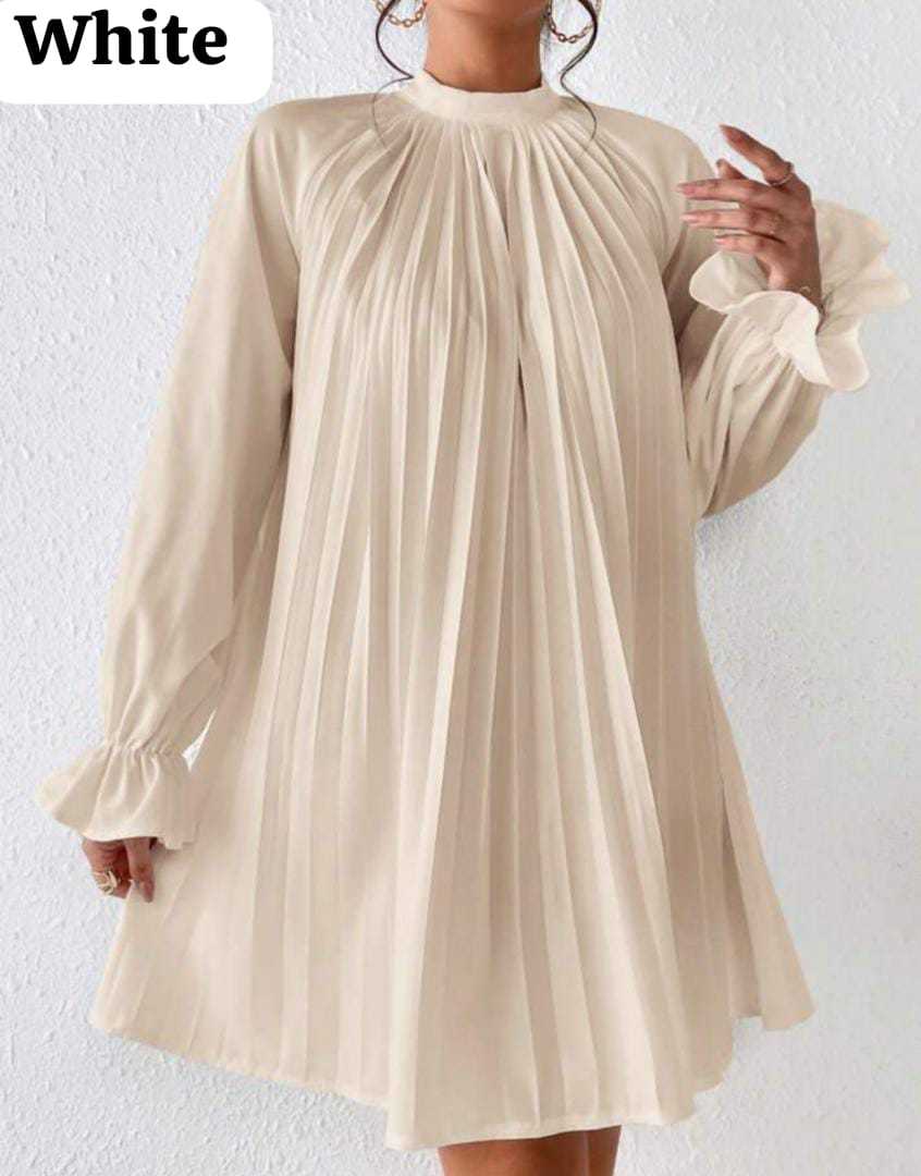 Ladies Elegant Sexy Pleated Dress
