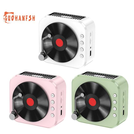 Portable Mini Vinyl Butterfly Disc Bluetooth Speaker 3D Surround Sound Box