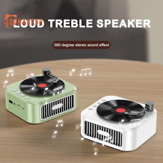 Portable Mini Vinyl Butterfly Disc Bluetooth Speaker 3D Surround Sound Box