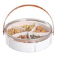 MHome  Serving Platter Set with 5 Compartments, Sectional Snack Tray for Fruits, Nuts, Chocolates, Appetizers, Party Platter