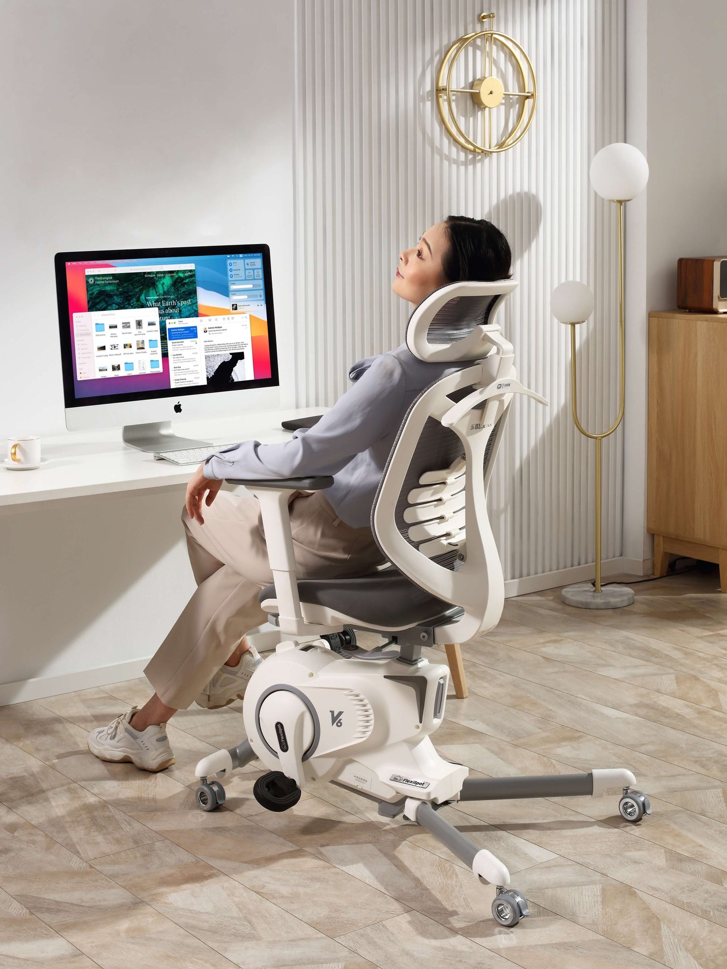 V6 ErgoBike Office Fitness Chair | Built-In Exercise Bike for Office and Home
